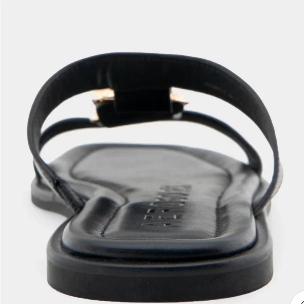 Aerosoles Black Leather Strap Sandal - size 10 - new in box - Picture 3 of 5